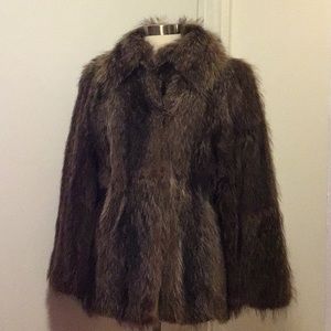 Raccoon fur jacket